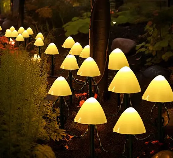 Mga bagong produkto ng Landsign，LED Mushroom String Decoration Solar Ground Lights.