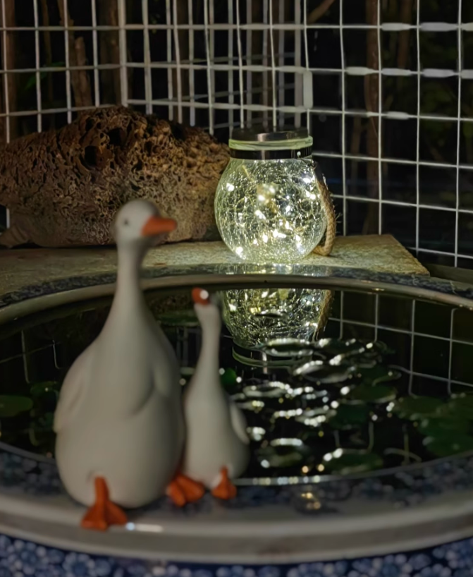 Nakakatagpo ng isang patula na gabi! Ang maliit na ilaw ay nagpapaliwanag ng isang micro romantikong sulok