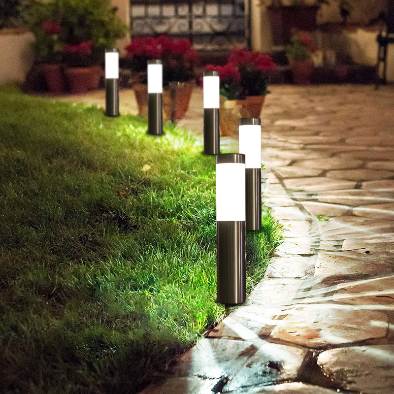 Banayad na ilaw ng stainless steel bollard ng solar