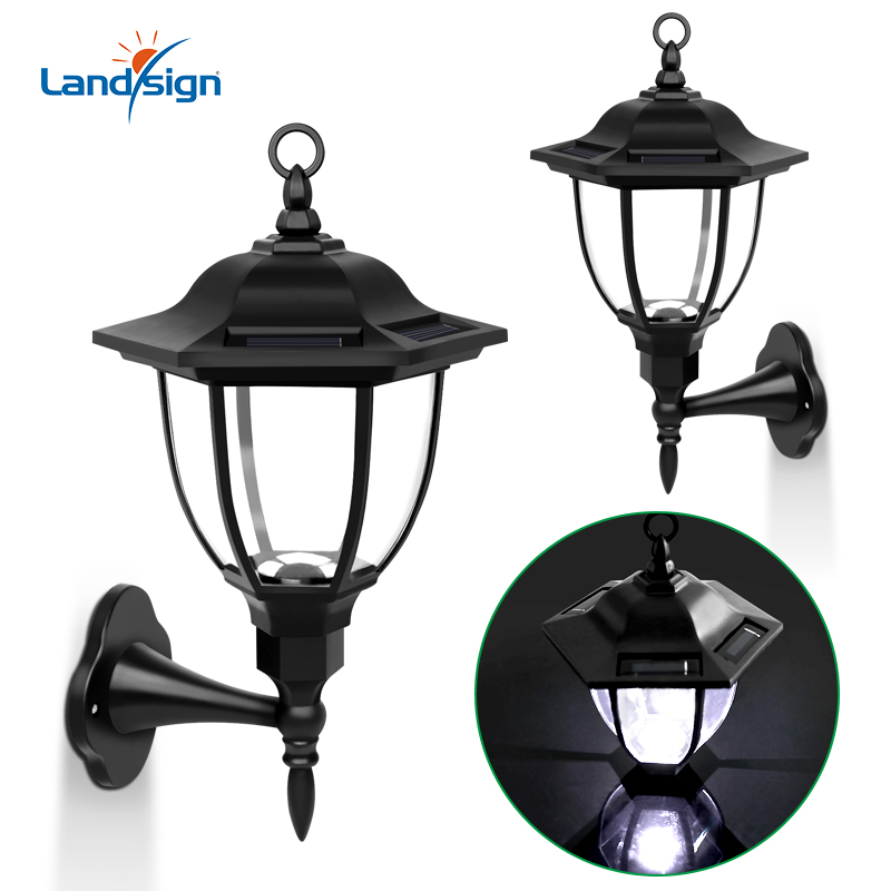 Solar Outdoor Vintage Garden Landscape Wall Light