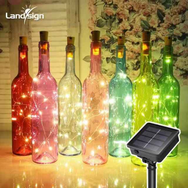 Solar Waterproof Wine Bottle Plug String Lights