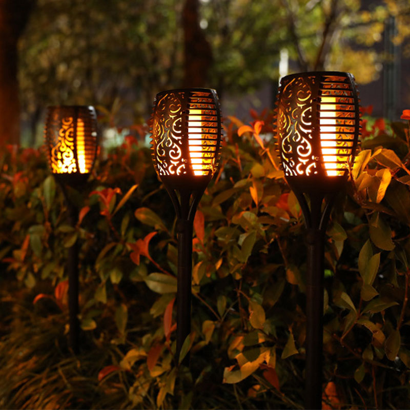 Waterproof Outdoor Solar Flame Lights Para sa Bakuran